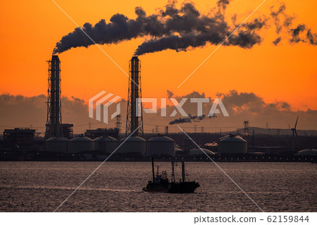 《千葉縣》京葉工業區/工廠黎明 62159844