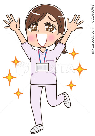 護士白大褂的女人圖護士卡通醫療可愛 62160368