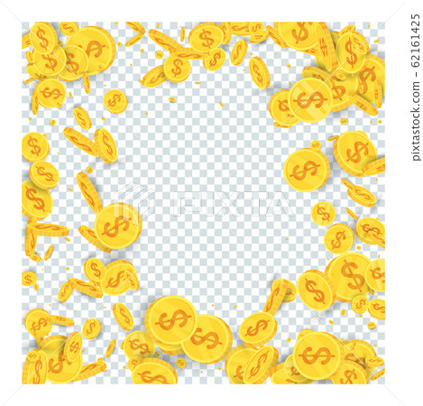 Spinning flying gold coins 62161425