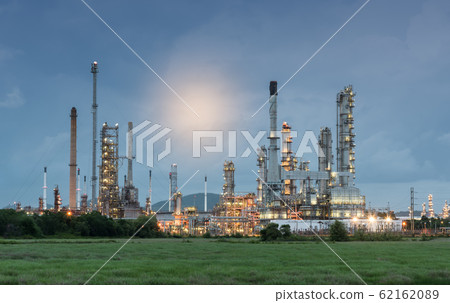Oil refinery plant tower 62162089
