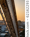 White steel structure on Sky at sunset 62162293