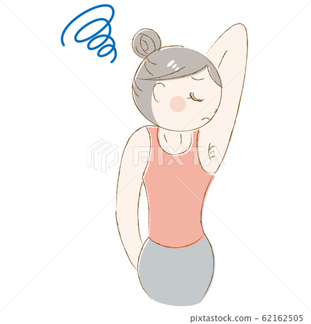 女性腋毛 黑发 皮肤粗糙 脱毛困难 脱毛 图库插图