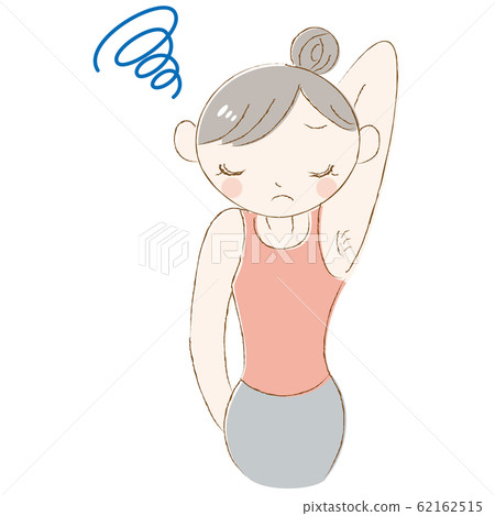 女性腋毛 黑发 皮肤粗糙 脱毛困难 脱毛 图库插图