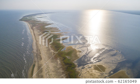 Aerial View of Sacalin Peninsula in Danube Delta 62165049