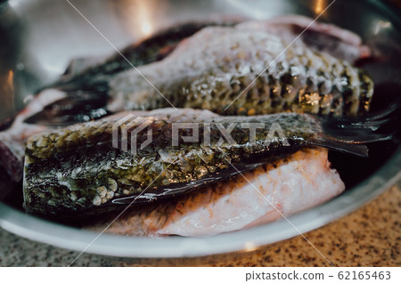 Fresh Fish in Bowl in Kitchen Fresh Fish in Bowl in Kitchen 62165463