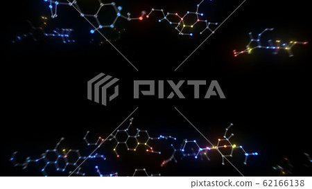 化學式分子結構六角形科學技術3d圖背景背景 62166138
