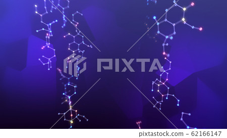 Chemical formula molecular structure hexagon science technology 3d illustration background background 62166147