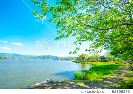 Togo Pond fresh green blue sky 62166276