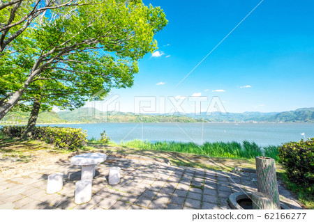 Togo Pond fresh green blue sky 62166277