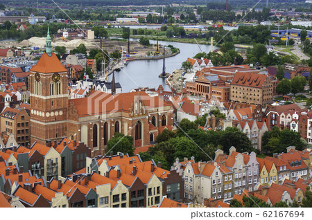 Cityscape of Gdansk, Poland. Panoramic view. 62167694
