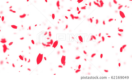 Red flower blossom particle material / white background 62169049