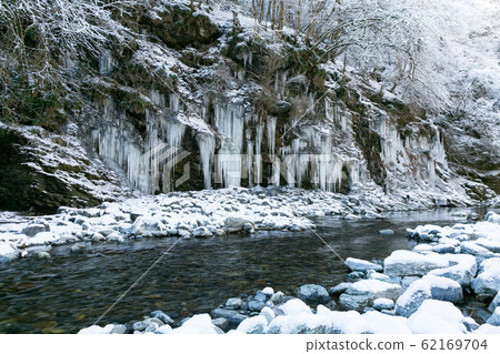 [Sa玉縣]秩父市大垣市，三十個木槌的冰柱和雪景 62169704