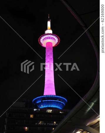 Kyoto Tower @ Pink Light Up Kyoto Tower @ Pink Light Up 62169800