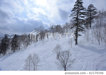 冬季,雪景,山脈,自然,風景,樹,陽光,藍色 62170346