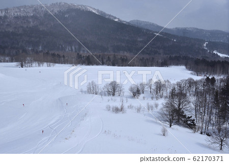 冬季,雪景,山脈,自然,風景,樹,陽光,藍色 62170371
