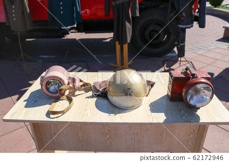Old fire equipment, fire bronze protective Old fire equipment, fire bronze protective 62172946