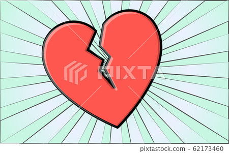 Simple flat style icon of a beautiful broken - Stock Illustration ...
