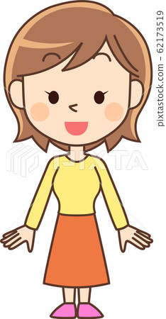 Female stand up pose Female stand up pose 62173519