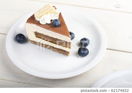 cream cake in a plate cream cake in a plate 62174832