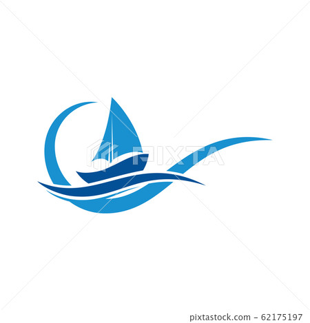 Blue ship logo Royalty Free Vector Image - VectorStock