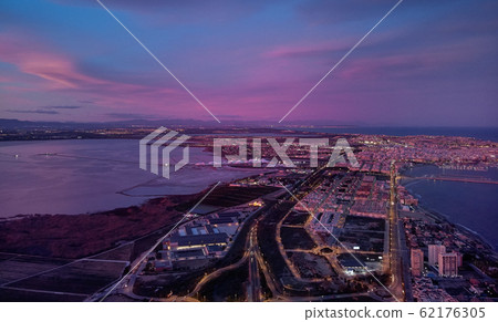 Torrevieja cityscape at sunset 62176305