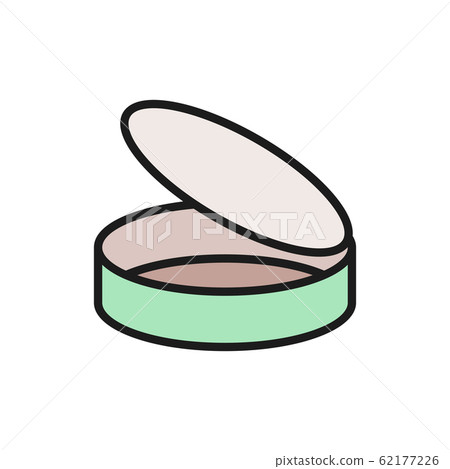 Vector open tin can flat color line icon. 62177226