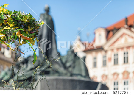 Easter outdoor decorations on streets of Prague Easter outdoor decorations on streets of Prague 62177851