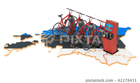 Bicycle sharing system in Estonia concept 62178431