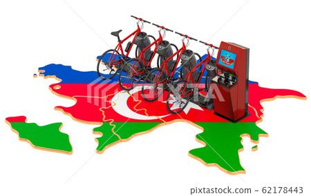 Bicycle sharing system in Azerbaijan concept Bicycle sharing system in Azerbaijan concept 62178443