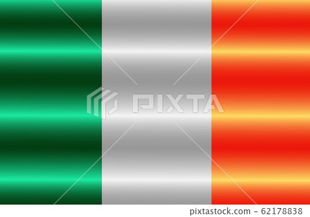 Flag of Ireland with folds. Happy St. Patricks Day background. Illustration with irish flag. 62178838
