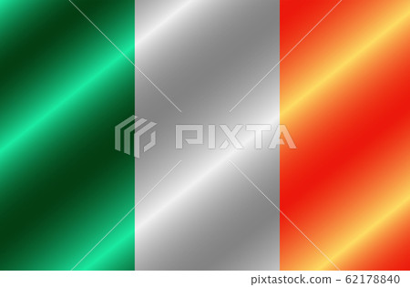 Bright button with flag of Ireland. Happy St. Patricks Day background. Illustration with irish flag. 62178840