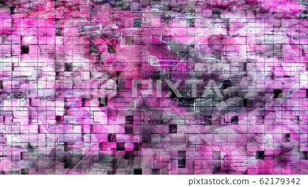 Wavy Pink Geometry and Abstract Cube Brick Pattern - Abstract Background Texture Wavy Pink Geometry and Abstract Cube Brick Pattern - Abstract Background Texture 62179342