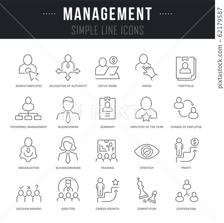 Set Vector Line Icons of Management-插圖素材 [62179587] - PIXTA圖庫