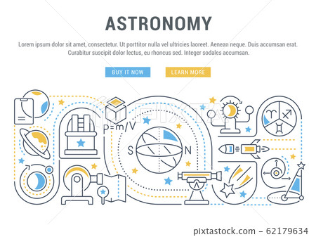 Vector Banner of the Astronomy. 62179634