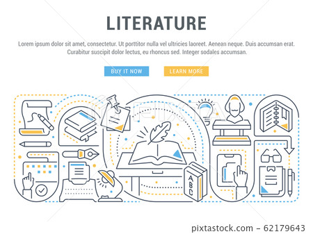 Vector Banner of the Literature. 62179643