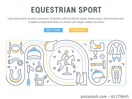 Vector Banner of the Equestrian Sport. 62179645