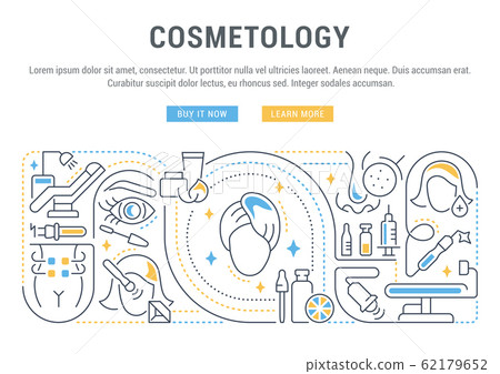Linear Banner of the Cosmetology. 62179652