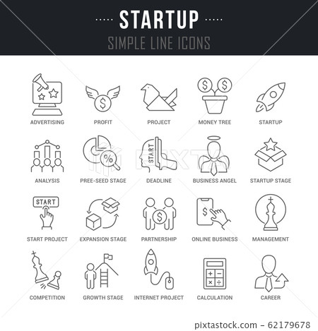 Set Vector Line Icons of Startup - Stock Illustration [62179678] - PIXTA