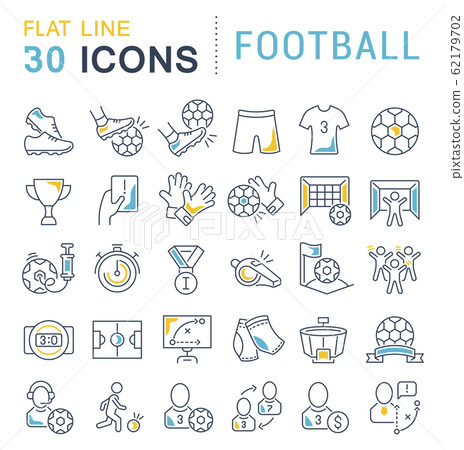 Set Vector Line Icons of Football. - Stock Illustration [62179702] - PIXTA
