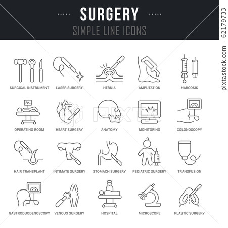 Set Vector Line Icons of Surgery. - Stock Illustration [62179733] - PIXTA