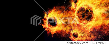 Abstract fireball flying at tremendous speed 62179925