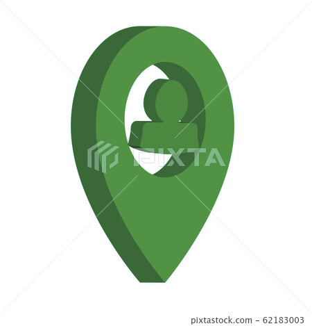 Pin icon vector. Pin icon vector. 62183003