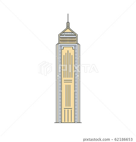 Hong Kong famous tourist landmark sign vector illustration in sketch isolated. Hong Kong famous tourist landmark sign vector illustration in sketch isolated. 62186653