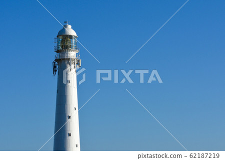 Slangkop Lighthouse Tower With Clear Blue Sky 62187219