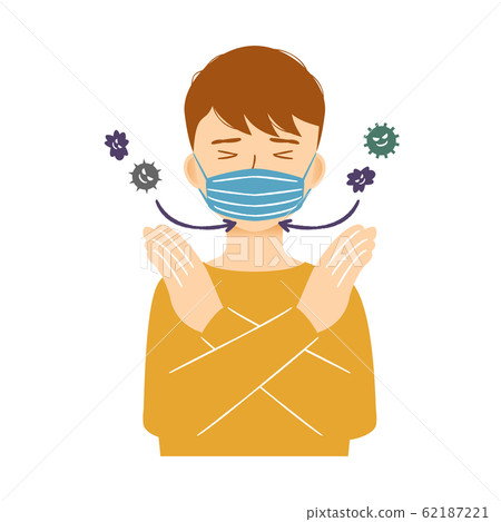 如何戴錯面具男性正面 62187221