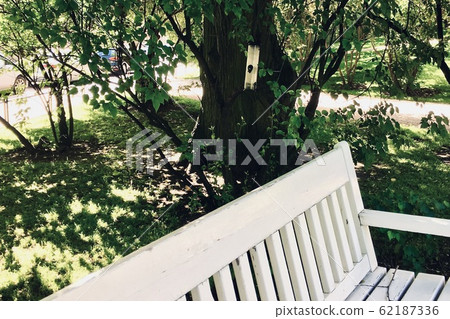 Finland Slow Life White Bench Landscape 2 62187336