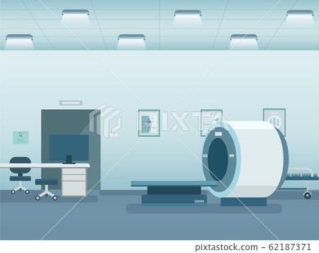 Hospital interior with MRI scanner Hospital interior with MRI scanner 62187371