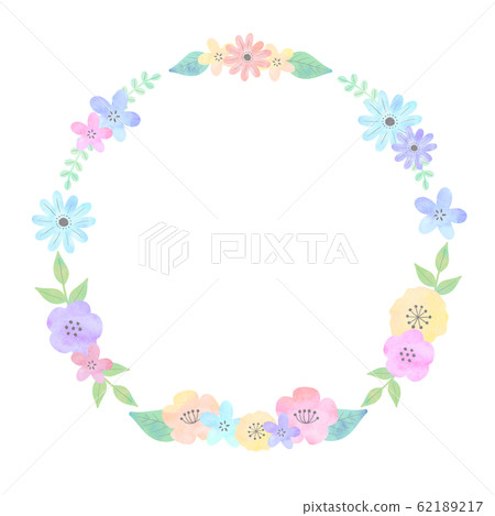 Hand painted watercolor flower frame - Stock Illustration [62189217 ...