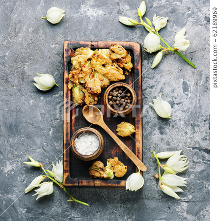 Fried yucca flowers Fried yucca flowers 62189969