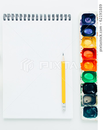 empty sketchbook creative hobby watercolor palette empty sketchbook creative hobby watercolor palette 62191889